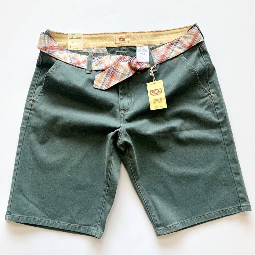 LEVI’S Tab Twills Shorts W/Belt, Misses, Size 10
